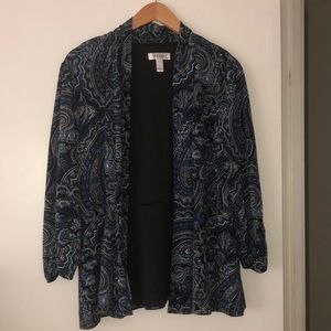 Dress Barn Blue Print Kimono Size XL